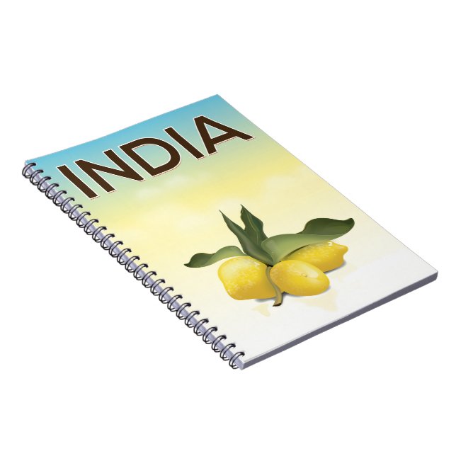 India Lemon travel poster Notebook (Right Side)