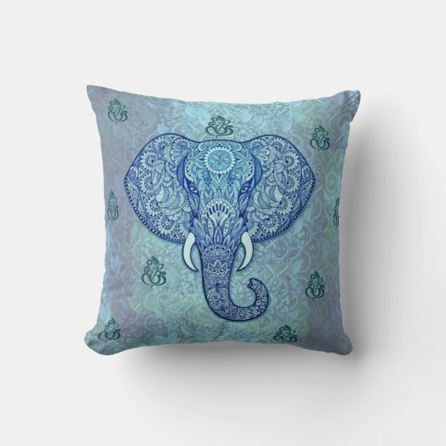 India lord-Ganesh-Elephant art Cushion (Front)