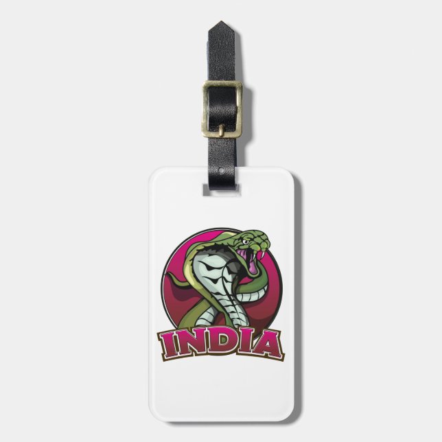 India Luggage Tag (Front Vertical)