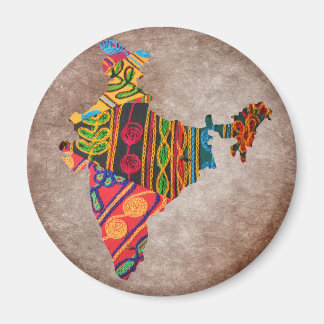 India Map Indian Embroidery Magnet