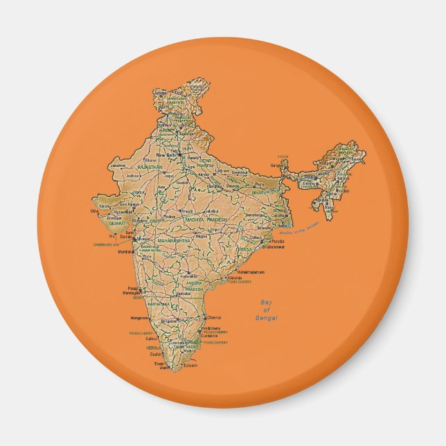 India Map Magnet (Front)