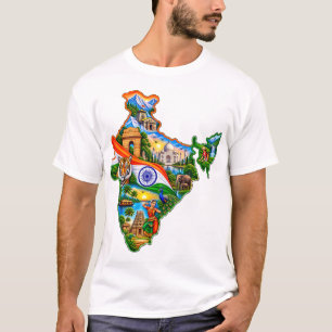 India Map Pride – Indian Culture, Nature & Heritag T-Shirt