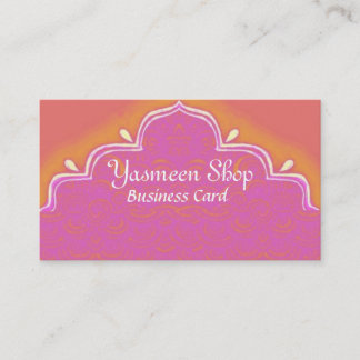 India Mehndi Business card pink
