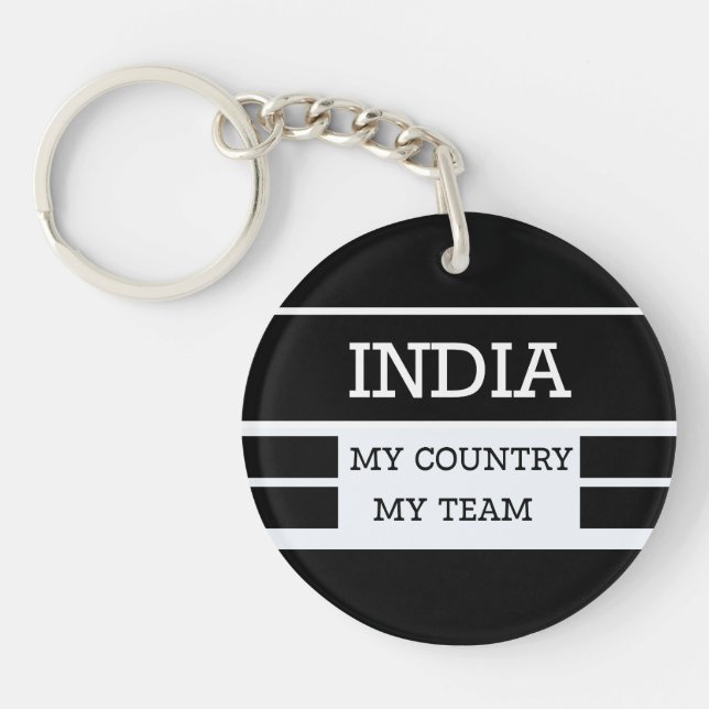 India My Country My Team Concept Key Ring (Front)