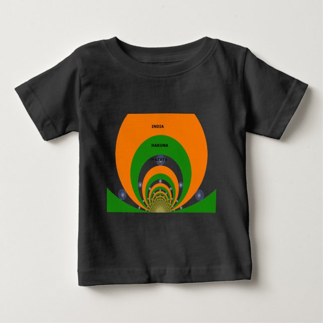 India National Flag Colours Design. Hakuna Matata Baby T-Shirt (Front)