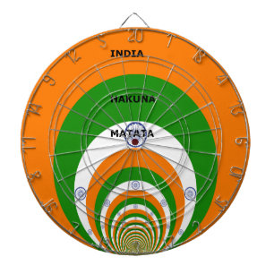 India National Flag Colours Design. Hakuna Matata Dartboard