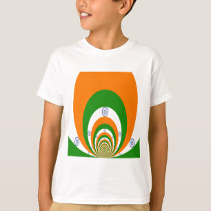 India National Flag Colours Kaleidoscope T-Shirt