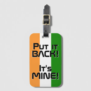 India National Flag Funny Patriotic Luggage Tag
