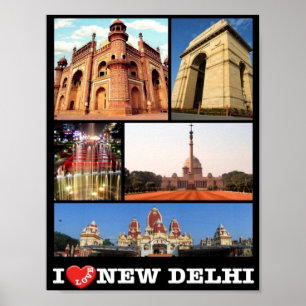 India - New Delhi - I Love - Poster