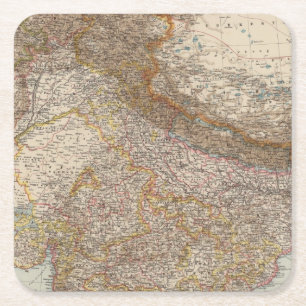 India North Square Paper Coaster