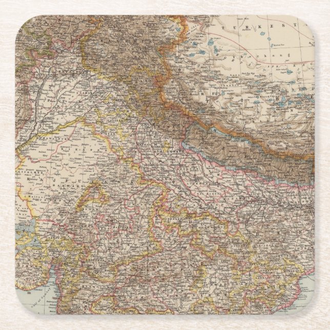 India North Square Paper Coaster (Front)