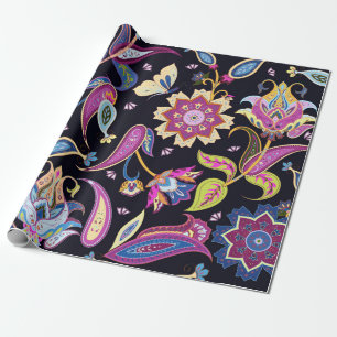 India paisley pattern wrapping paper