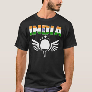 India Ping Pong Proud Indian Table Tennis Suppor T-Shirt
