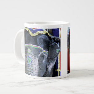 India, Rajasthan, Jaipur. Amber Fort. Large Coffee Mug