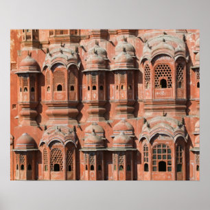 INDIA, Rajasthan, Jaipur: Hawa Mahal (Palace of Poster