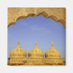 India, Rajasthan, Jaisalmer. Sandstone domes Magnet