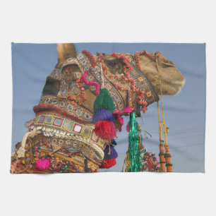 INDIA, Rajasthan, Pushkar: PUSHKAR CAMEL FAIR, Tea Towel