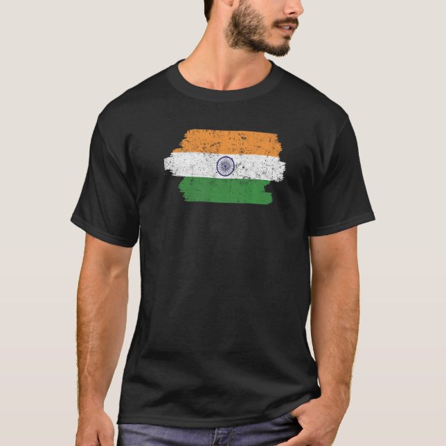 India Republic Day Hindustani Indian Flag  8 T-Shirt (Front)