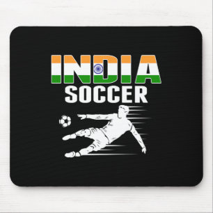 India Soccer Lovers Jersey - Indian Flag Footll Pl Mouse Pad