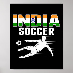 India Soccer Lovers Jersey - Indian Flag Footll Pl Poster