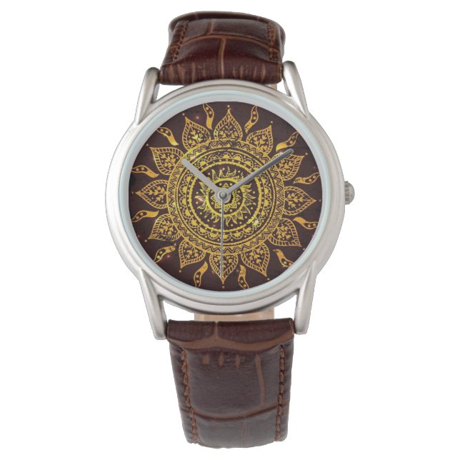 India Solar Motif Sun God Watch (Front)