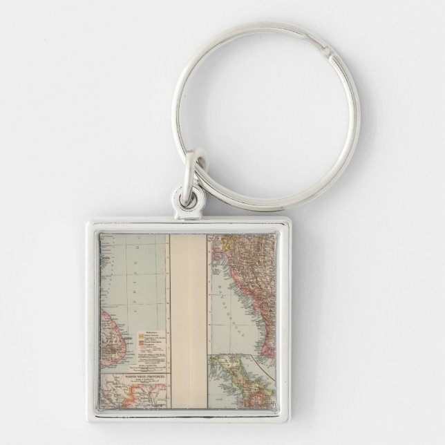 India South, Burma, Malay Peninsula Key Ring (Front)