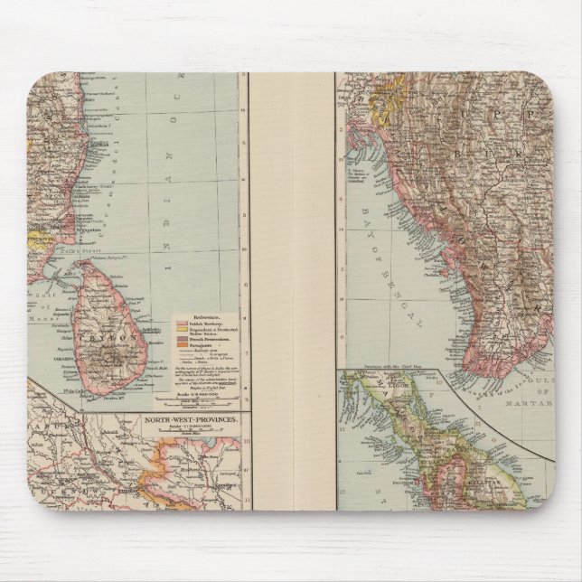 India South, Burma, Malay Peninsula Mouse Pad (Front)