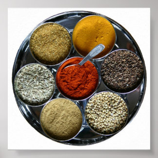 India spice tray poster