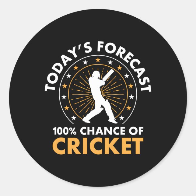 India Sport Cricket Cricketer Cricket Player Classic Round Sticker (Front)