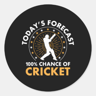 India Sport Cricket Cricketer Cricket Player Classic Round Sticker