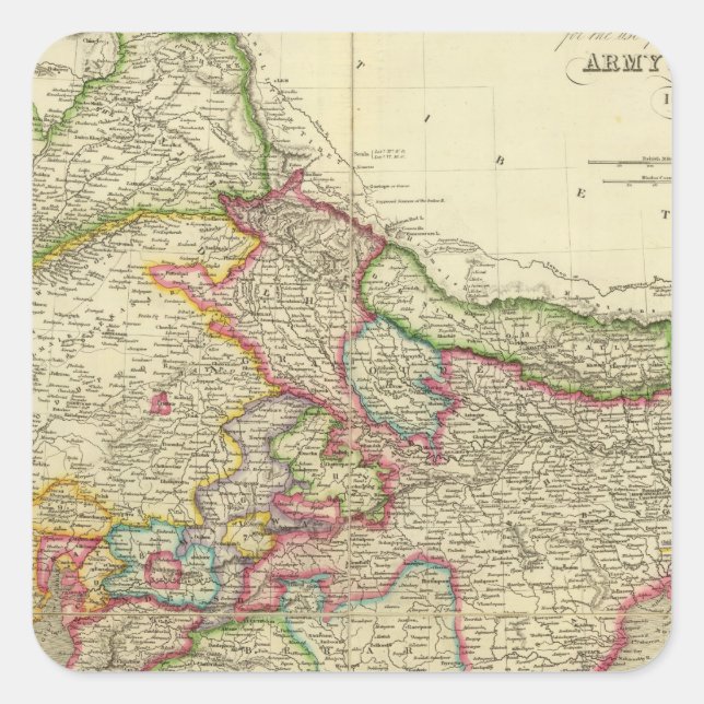 India Square Sticker (Front)