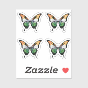 India Swallowtail Butterfly Flag Sticker
