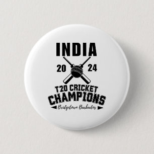 India T20 Cricket Champions  6 Cm Round Badge