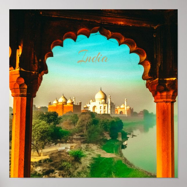 India Taj Mahal Poster (Front)