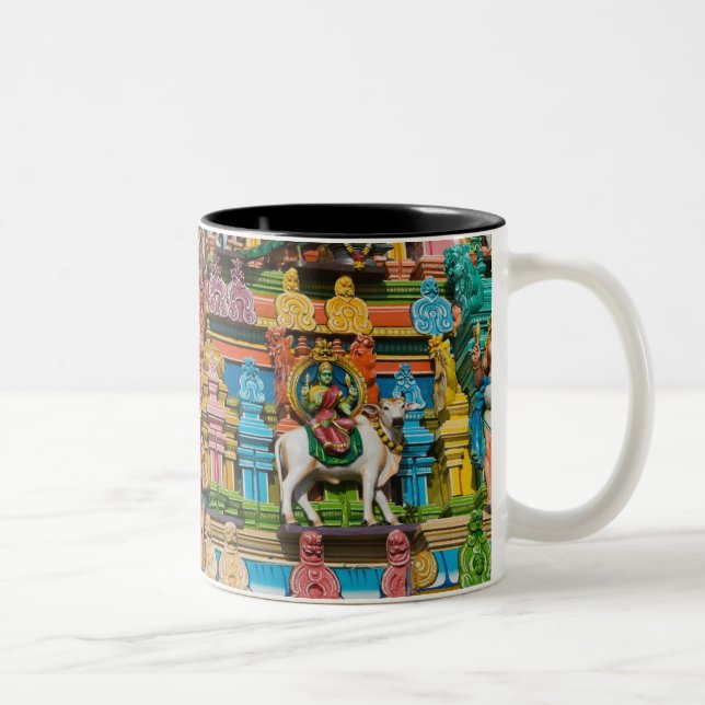 INDIA, Tamil Nadu, Chennai: Kapaleeshwarar Two-Tone Coffee Mug (Right)