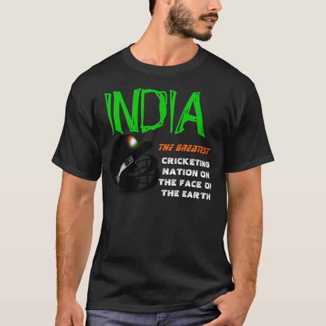 India The Greatest Cricket Nation on Earth Shirt (Front)