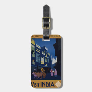 India Travel Poster custom luggage tag