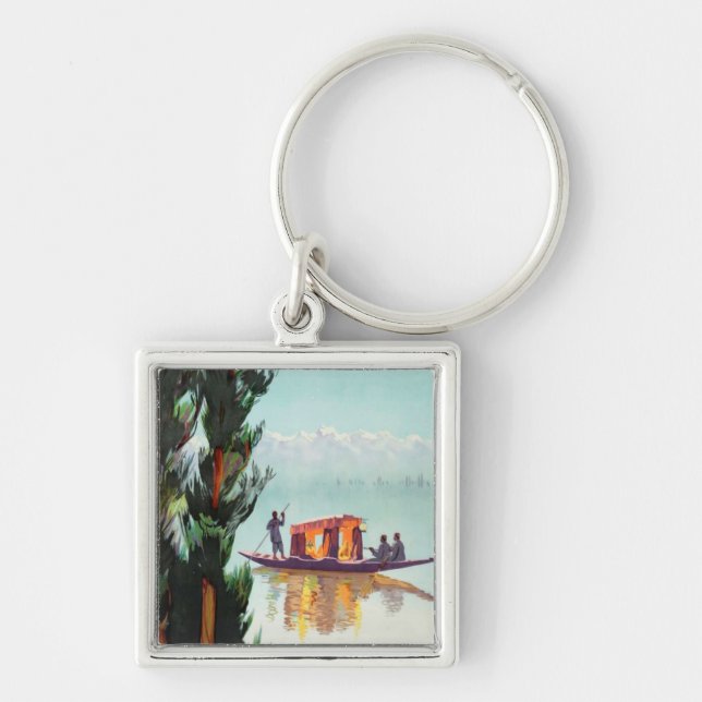 India Travel Poster key chain (Front)