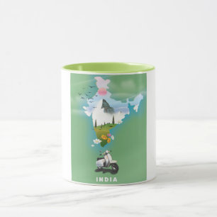 India travel poster mug