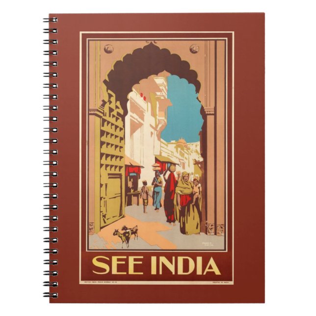 India Travel Poster notebook (Front)