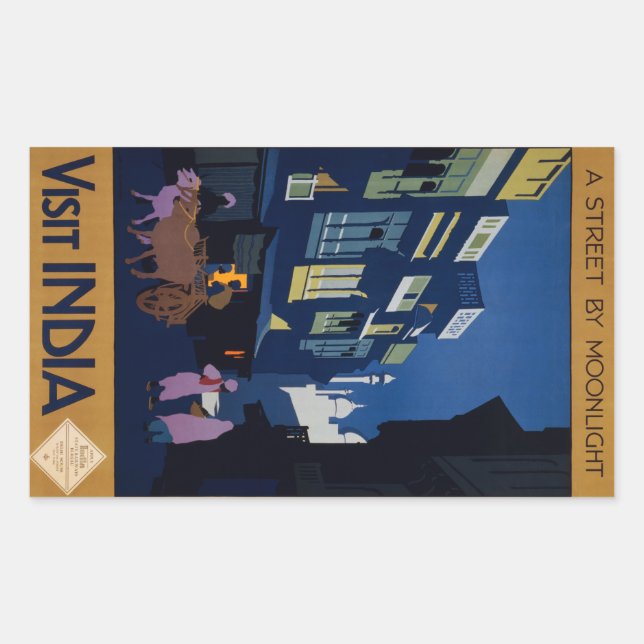 India Travel Poster stickers (Front)
