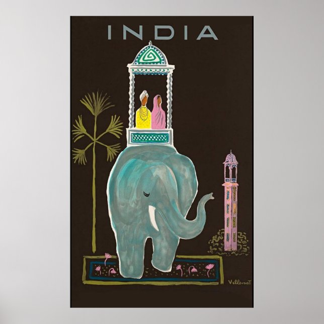 India travel poster vintage (Front)