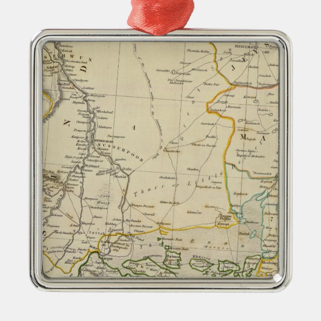 India V Metal Ornament (Front)