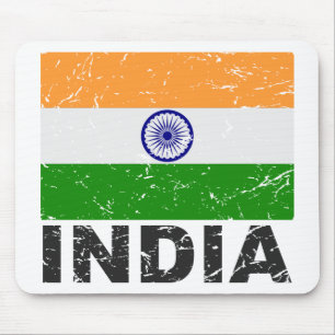 India Vintage Flag Mouse Pad