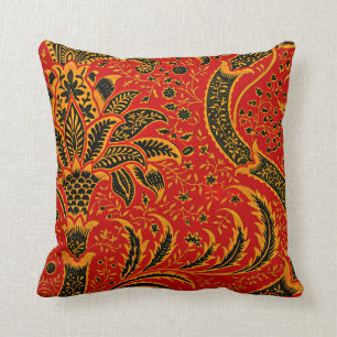 India, vintage pattern by William Morris Cushion