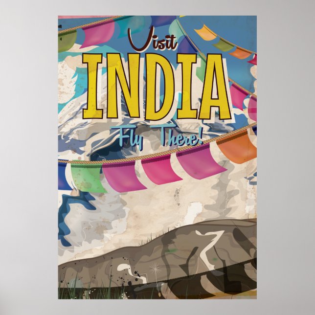 India Vintage Travel poster (Front)
