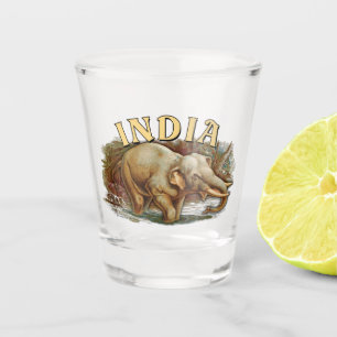 India Wildlife - Indian Elephant Shot Glass