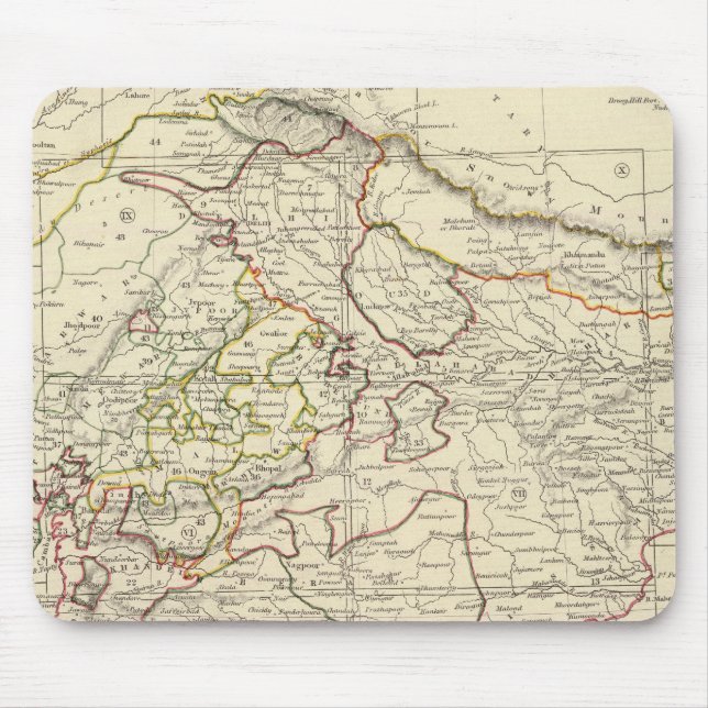 India XII Index map Mouse Pad (Front)