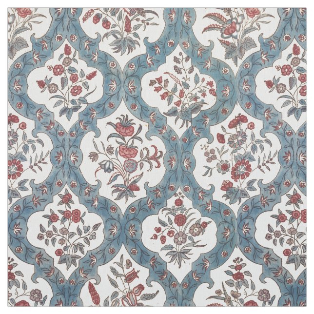 Indian 18th Century Floral Pattern Fabric (Swatch)
