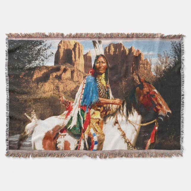 Indian 1A Throw Blanket (Front)